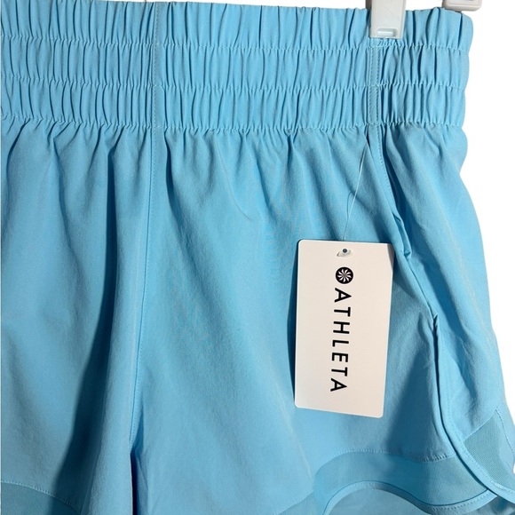 Athleta NWT Blue High Rise Racer Run 3” Shorts - Small - Picture 8 of 11